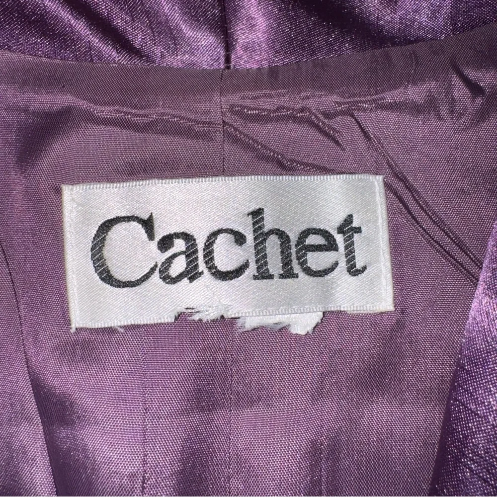 Cachet Rich Purple Blazer‎ with Decorative Cuffs